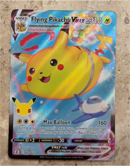 2021 Pokemon Celebrations #007/025 Flying Pikachu VMAX — front