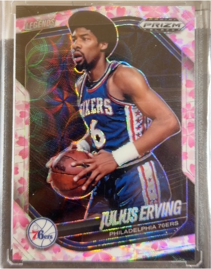 2024-25 Panini Prizm Black #263 Julius Erving Legends Cherry Blossom — front