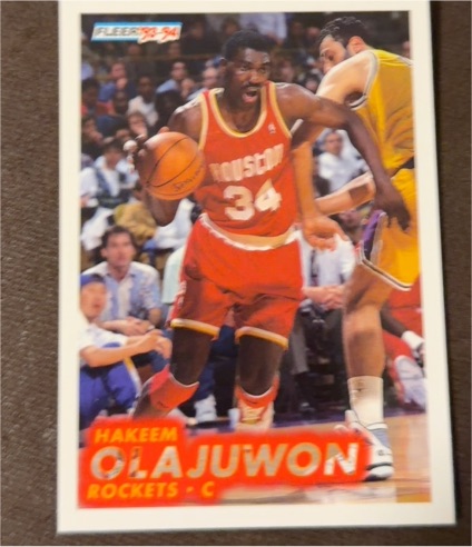 1993-94 Fleer #79 Hakeem Olajuwon — front