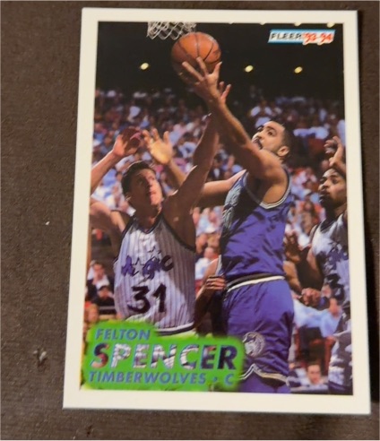 1993-94 Fleer #126 Felton Spencer — front