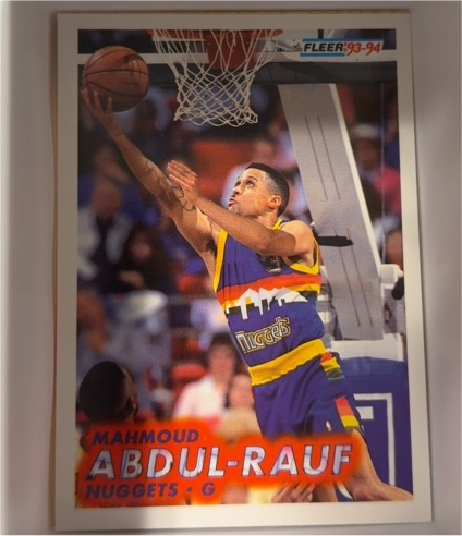 1993-94 Fleer #50 Mahmoud Abdul-Rauf Denver Nuggets — front