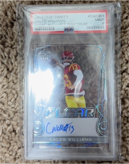 2023 Leaf Trinity #CACW1 Caleb Williams — front