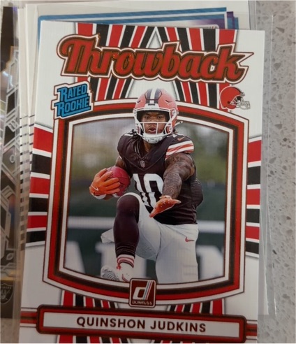 2025 Panini Donruss #26 Quinshon Judkins Rated Rookie Throwback — front