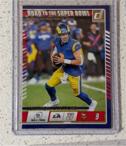 2025 Donruss #6 Matthew Stafford Road to the Super Bowl — front