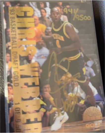 1993 Classic Draft Picks Gold #1 Chris Webber — front
