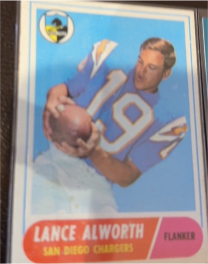 1968 Topps #193 Lance Alworth — front