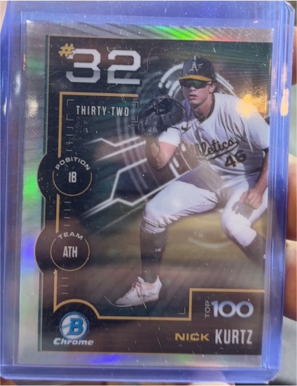 2025 Bowman Chrome #BTP-32 Nick Kurtz — front