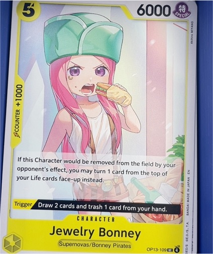 2025 One Piece Carrying On His Will #OP13-109 Jewelry Bonney — front