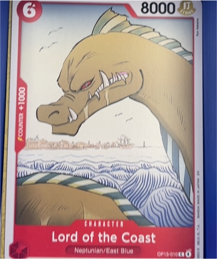 2025 One Piece Card Game OP13-010 Lord of the Coast — front