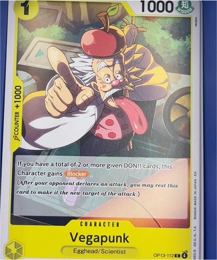 2025 One Piece Card Game OP13-112 Vegapunk — front