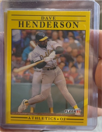 1991 Fleer #9 Dave Henderson — front
