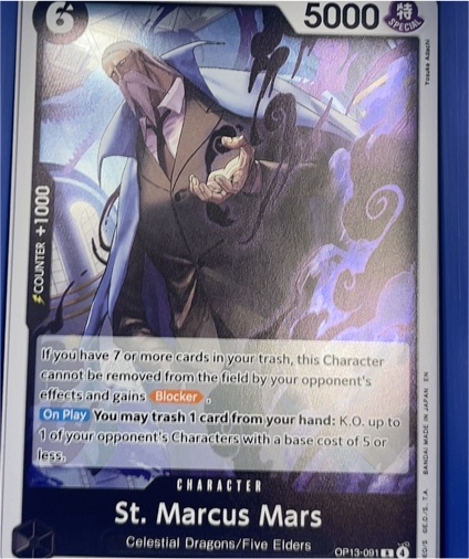 One Piece TCG OP13-091 St. Marcus Mars Carrying On His Will — front