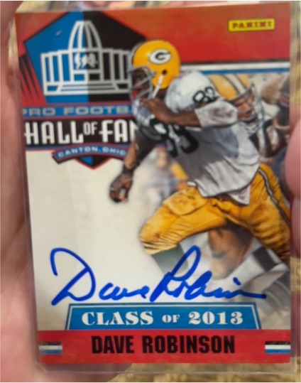 2013 Panini Hall of Fame Class of 2013 #Dave Robinson — front