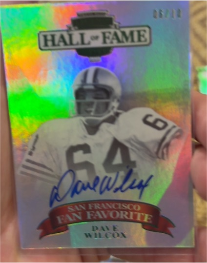 2012 Press Pass Legends Hall of Fame Fan Favorite #Fan Favorite Dave Wilcox — front