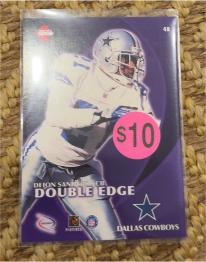1998 Collector's Edge Odyssey Double Edge #4B Deion Sanders — front
