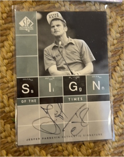2002 SP Authentic Sign of the Times #ST-JP Jesper Parnevik — front