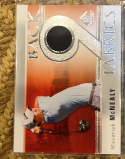 2023 UD Sp Game Used Golf Back 9 Fabrics Maverick McNealy #B9-MM — front