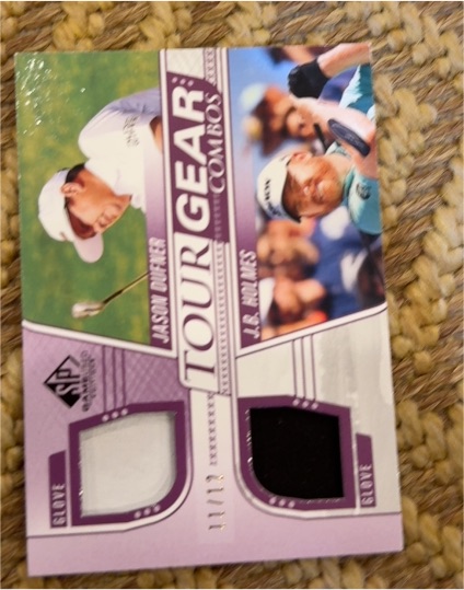 2021 Upper Deck SP Game Used Tour Gear Combos #TG2DH Jason Dufner / J.B. Holmes — front