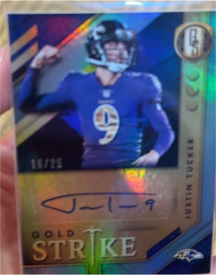 2018 Panini Gold Standard Gold Strike #GS-JT Justin Tucker — front