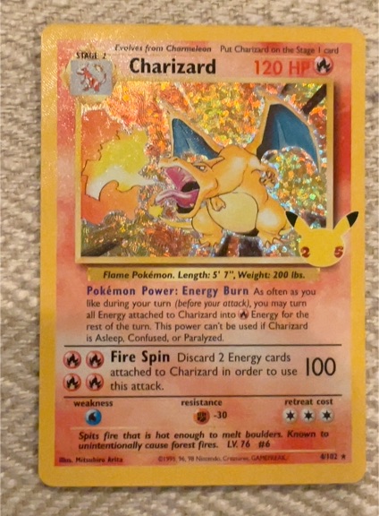 1999 Pokémon #4 Charizard — front