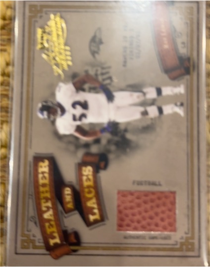 2003 Absolute Memorabilia Leather and Laces #LL-28 Ray Lewis — front
