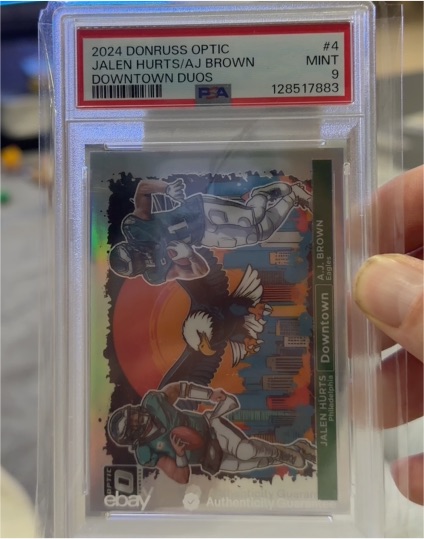 2024 Donruss Optic #4 Jalen Hurts/AJ Brown Downtown Duos — front