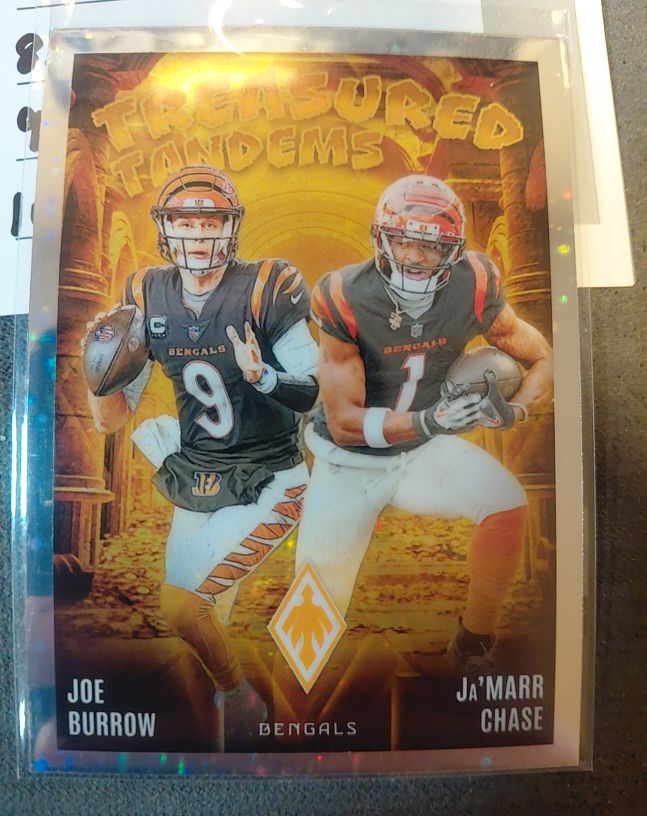 2024 Panini Phoenix #TT-CIN Joe Burrow, Ja'Marr Chase Treasured Tandems — front