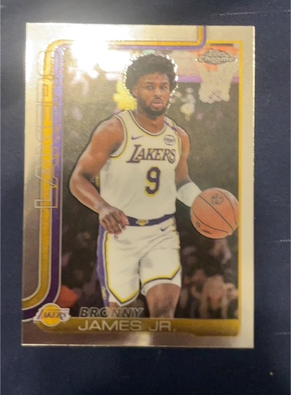 2025-26 Topps Chrome #182 Bronny James Jr. — front
