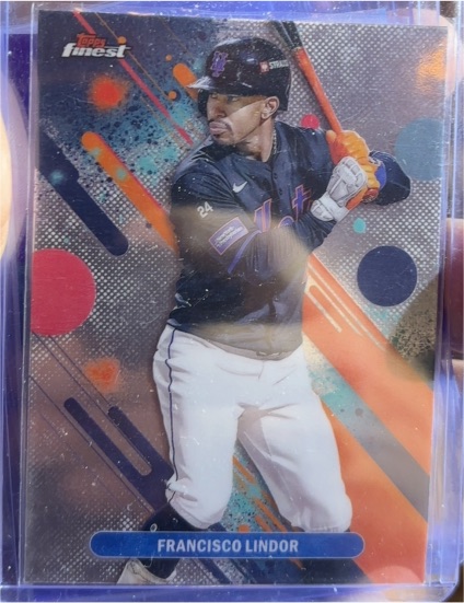 2025 Topps Finest #45 Francisco Lindor — front