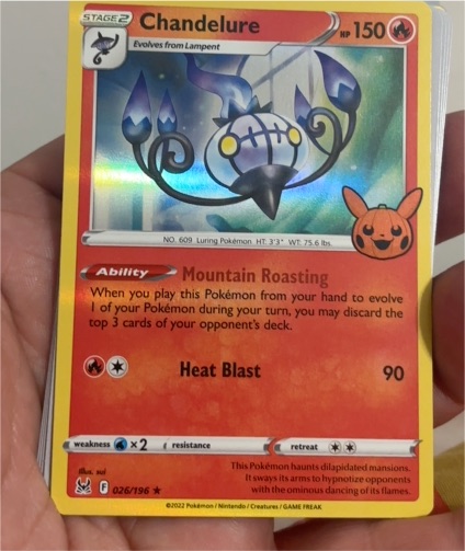 2023 Pokémon TCG Trick or Trade #026 Chandelure — front
