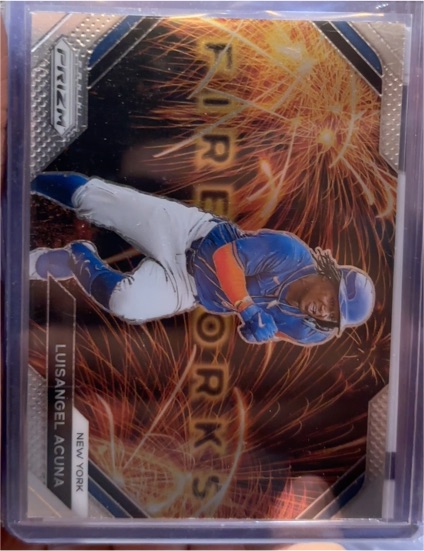 2024 Panini Prizm Fireworks #11 Luisangel Acuna — front