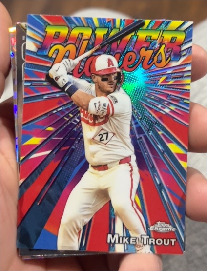 2025 Topps Chrome Update #PP-34 Mike Trout Power Players — front