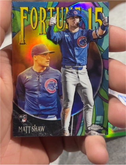 2025 Topps Chrome Update #F15-24 Matt Shaw Fortune 15 — front