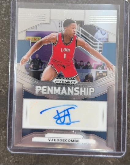 2024 Panini Prizm Draft Picks Penmanship #PNM-VJE VJ Edgecombe — front