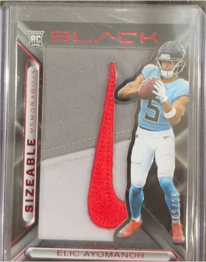 2025 Panini Black #SIZ-EAY Elic Ayomanor — front