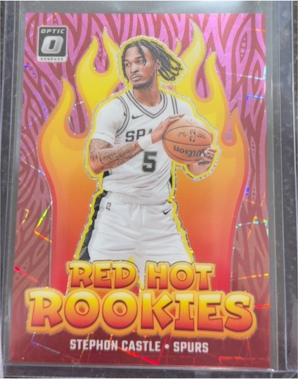 2024-25 Panini Donruss Optic #13 Stephon Castle Red Hot Rookies — front