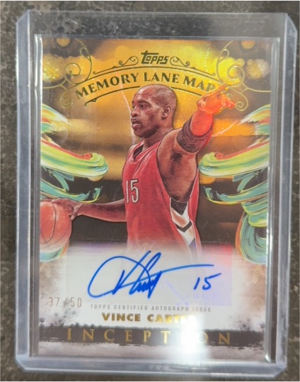 2024-25 Topps Inception Memory Lane Marks #MLM-VC Vince Carter — front