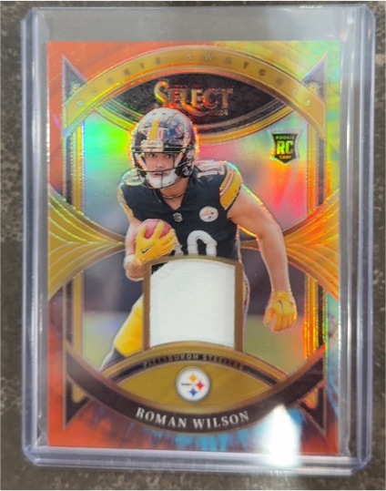 2024 Panini Select #RS-RWN Roman Wilson Rookie Swatches Red Prizm — front