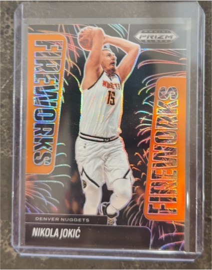 2024-25 Panini Prizm Black #7 Nikola Jokic Fireworks — front