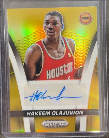 2024-25 Panini Prizm Black Hakeem Olajuwon Autograph — front