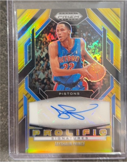 2024-25 Panini Prizm Black Prolific Signatures #PS-TAY Tayshaun Prince — front
