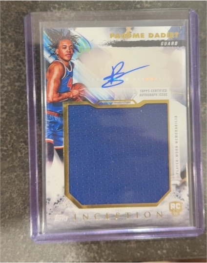 2024-25 Topps Inception #RJR-PD Pacome Dadiet Rookie Jumbo Relic Autograph — front
