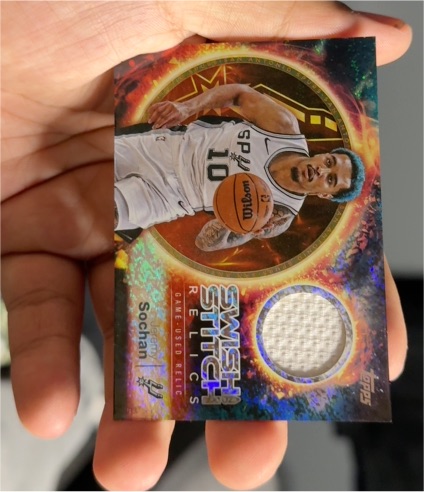 2025-26 Topps Swish and Stitch Relics #SST-JS Jeremy Sochan — front