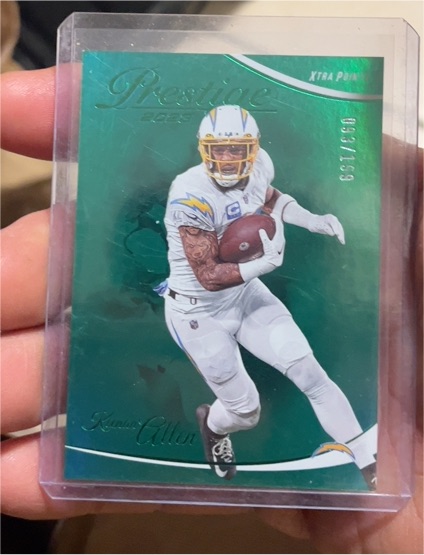 2023 Panini Prestige #164 Keenan Allen Xtra Points Green — front