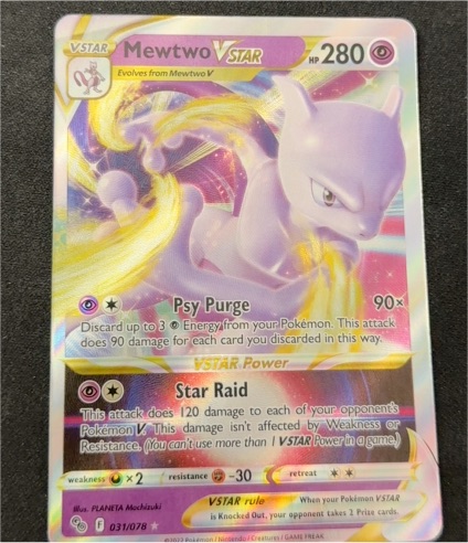 2022 Pokémon TCG Mewtwo VSTAR #031/078 — front