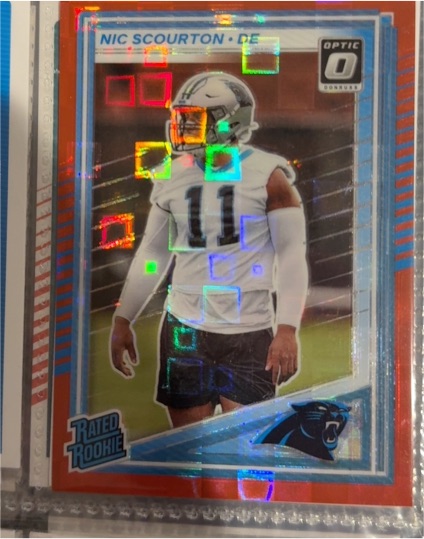 2025 Panini Donruss Optic #383 Nic Scourton Rated Rookie Red Pandora — front