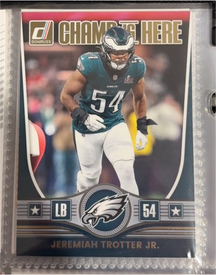 2025 Panini Donruss Champ is Here #CIH-JTR Jeremiah Trotter Jr. — front