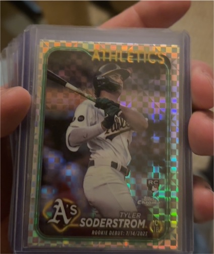 2024 Topps Chrome Update #USC22 Tyler Soderstrom Rookie Debut Prism Refractor — front
