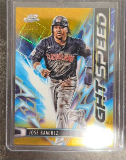 2025 Topps Chrome Cosmic #LS-16 José Ramírez Light Speed — front