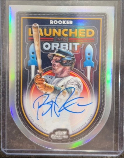 2025 Topps Cosmic Chrome #LIOA-BR Brent Rooker Launched Into Orbit Auto — front